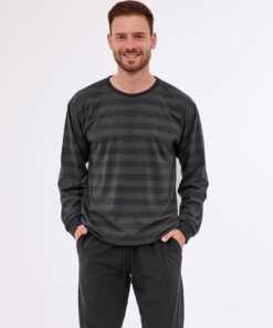 Piżama męska Cornette 117/280 Loose 15 grafit paski
