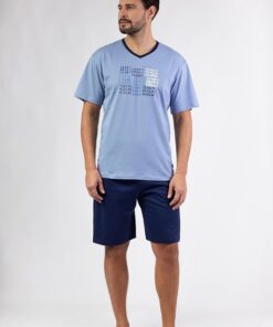 Alternative view of Piżama męska Regina 480 krótkie spodenki niebieska