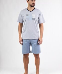 Alternative view of Piżama męska Regina 480 krótkie spodenki szara