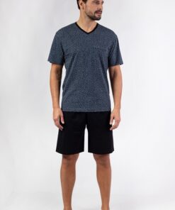 Alternative view of Piżama męska Regina 481 z krótkimi spodenkami grafitowa