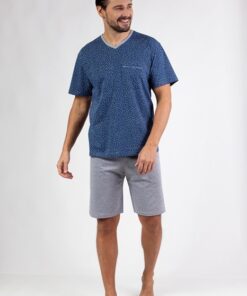 Alternative view of Piżama męska Regina 481 z krótkimi spodenkami niebieska