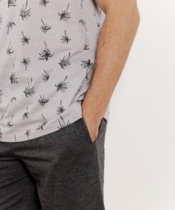 Alternative view of Piżama męska Taro Archie 3391 krótkie spodnie szara palmy