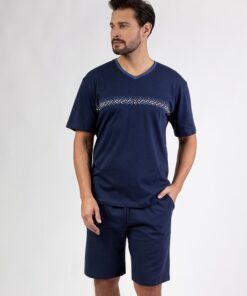 Piżama męska Regina 476 granatowa krótkie spodnie