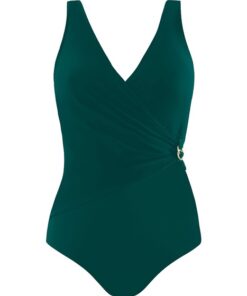 kostium kąpielowy jednoczęściowy zielony z regulacja
