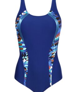 jednoczęściowy kostium kąpielowy niebieski
