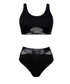 dwuczęściowy kostium kąpielowy damski czarny