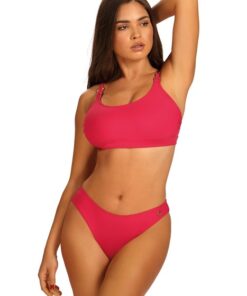 dwuczęściowy kostium kąpielowy różowy