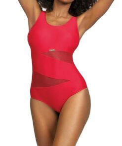 strój kąpielowy jednoczęściowy sport red