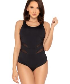 jednoczęściowy damski kostium kąpielowy czarny