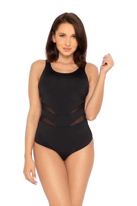 jednoczęściowy damski kostium kąpielowy czarny