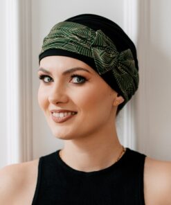 czarno zielony turban