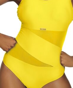 żółty kostium kąpielowy 1 częściowy