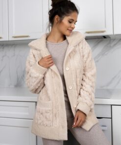 Blezer damski Sensis kremowy na guziki