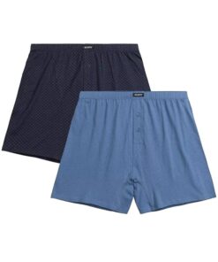 Bokserki Atlantic 2MBX-073 pakiet 2 sztuki granat niebieski