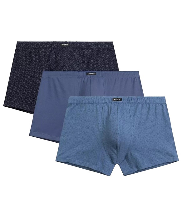 Bokserki Atlantic 3MH-212 pakiet 3 sztuki granat niebieski