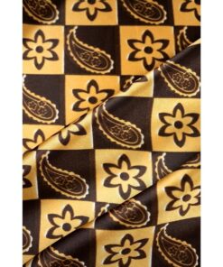 Alternative view of Elegancka Apaszka damska Satynowa 50x50cm brązowo złota