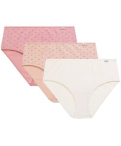Figi damskie Majtki Atlantic Zestaw 3 szt. Ecru różowy