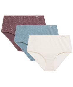 Figi damskie Majtki Atlantic Zestaw 3 szt. Ecru niebieski różany
