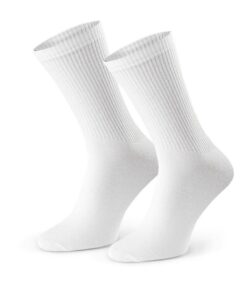 Skarpety męskie sportowe Bawełna gładka stopa Białe