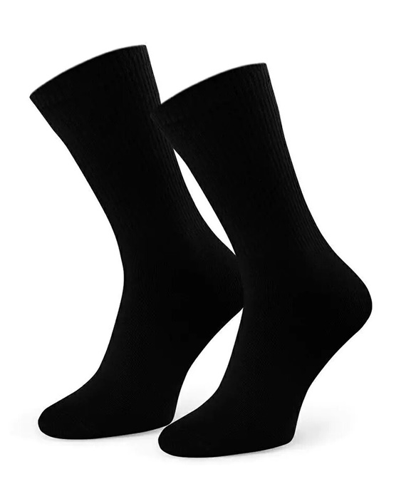 Skarpety męskie sportowe Bawełna gładka stopa czarne