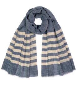 Cienki i lekki Szal damski Harper 24347 granatowy