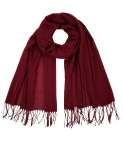 Cienki Szal damski Samadi 24414 bordowy