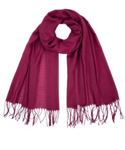 bordowy szal damski