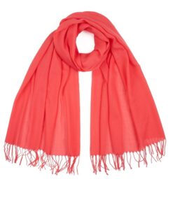 Alternative view of Cienki Szal damski Samadi 24414 koralowy