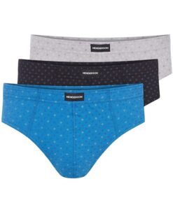 Slipy męskie Henderson 1446 K652 - 3 sztuki lazur szary