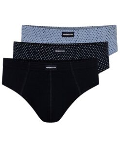 Slipy męskie Henderson 1446 K660 - 3 sztuki niebieskie wzorek