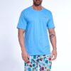 Piżama męska Cornette 326/174 Travel jasno niebieska