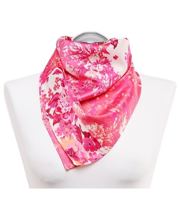 Elegancka Apaszka damska 70x70cm różowa