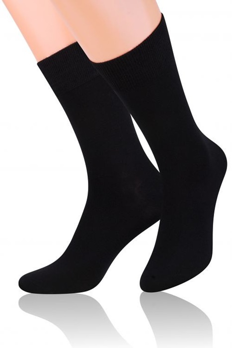 Skarpety męskie Bambusowe jedwabiste gładkie czarne