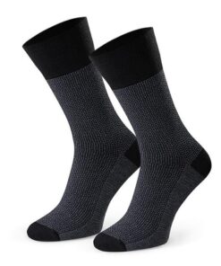 Bawełniane skarpety męskie wzór w kreski czarne