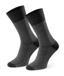 Bawełniane skarpety męskie wzór w kreski grafitowe