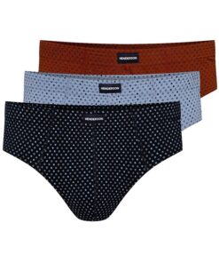 Slipy męskie Henderson 1446 K661 - 3 sztuki szaroniebieskie bordo