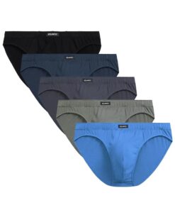 Slipy męskie Atlantic 5SMP-002 grafit niebieski Zestaw 5 sztuk