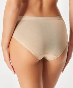 Alternative view of Bawełniane Figi damskie majtki Cotonella pakiet 2 szt. Beżowe