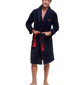 Alternative view of Szlafrok męski Henderson 36375 Got czerwono granatowy