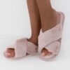 eleganckie kapcie damskie sensis odkryte palce różowe