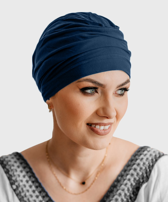 Turban Kasia elegancki granat