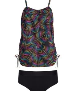 Dwuczęściowy Kostium kąpielowy BEZ fiszbin Tankini kolorowe
