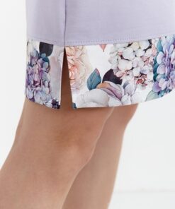 Alternative view of Koszula nocna Cana 469 lawendowa z kwiatowymi lamówkami