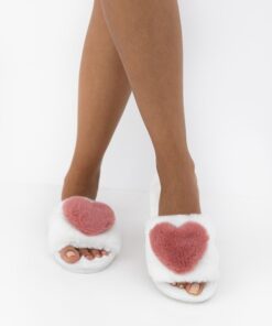 Alternative view of Kapcie damskie Sensis Heart klasyczne bez palców białe