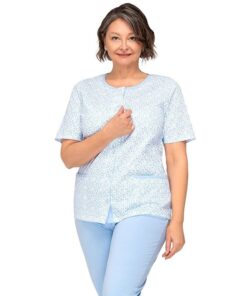 Piżama damska Kasia I 265 Martel rozpinana krótki rękaw niebieska