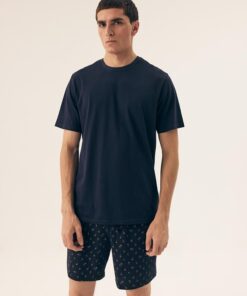 Piżama męska Henderson Shore krótkie spodnie granatowa