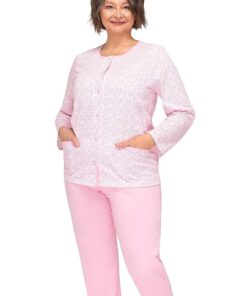 różowa rozpinana piżama damska martel