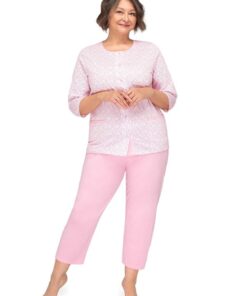 Alternative view of Piżama damska Kasia II 266 Martel rozpinana rękaw 3/4 różowa