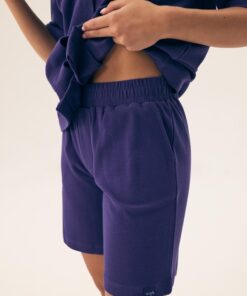 Alternative view of Piżama damska Henderson 43348 Nilsa2 krótka rozpinana navy-śliwka