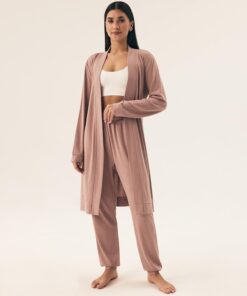 Alternative view of Cienki Szlafrok damski Henderson 43014 Boar dusty rose